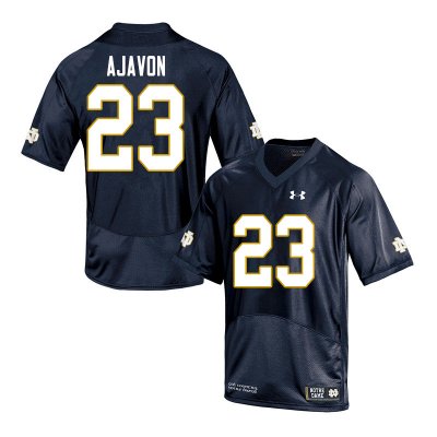 Notre Dame Fighting Irish Men's Litchfield Ajavon #23 Navy Under Armour Authentic Stitched College NCAA Football Jersey KEN6699BJ